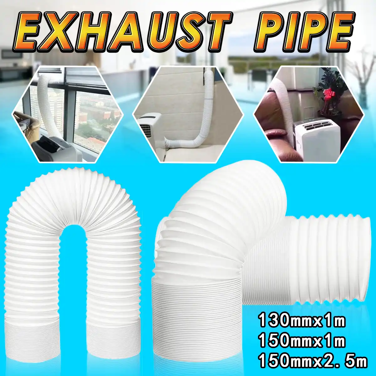 Portable Air Conditioner 130mm / 150mm 5" / 6" Exhaust Hose Pipe