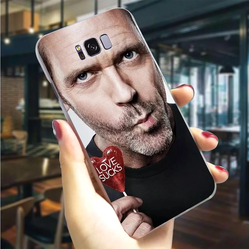 

Plastic Case for Galaxy S8 Plus Dr House Hugh Laurie Pills Cover for Samsung S6 Cases M10 M20 M30 S7 Edge S9 Plus S10e Note 8 9