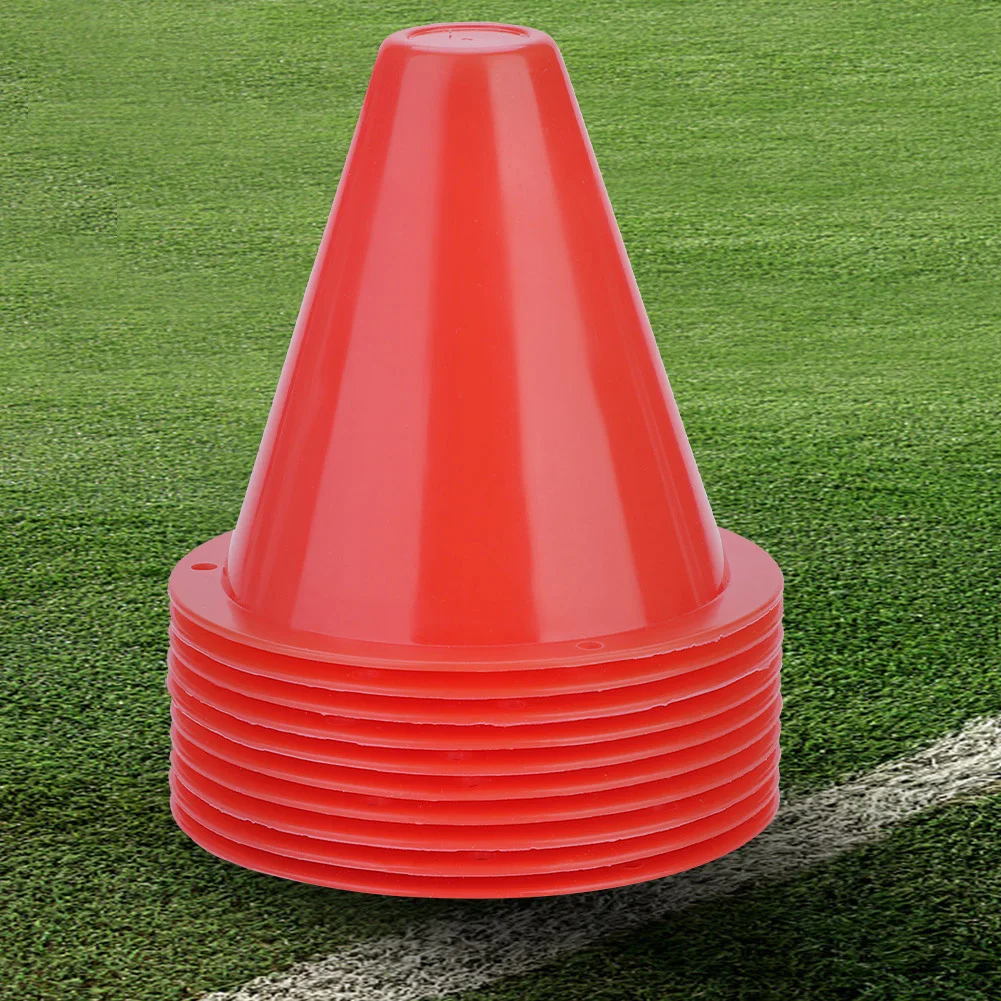 10Pcs Plastic Training Cones Sport Marking Cups Soccer Basketball Skate Marker Outdoor Activity Supplies