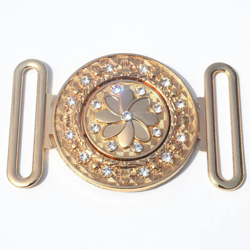 

2pcs metal gold belt buttons buckle for fashion dress overcoat hooks garment decoration accessory DIY sewing clothing bag buckle