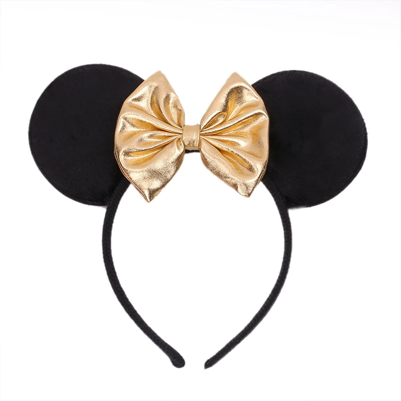 

Fashion Baby Girl Kids 12pcs/lot Hairband Bow-knot Headband Mouse Ears Golden Bow Headwear Chirldren Girls Hair Band Accessories