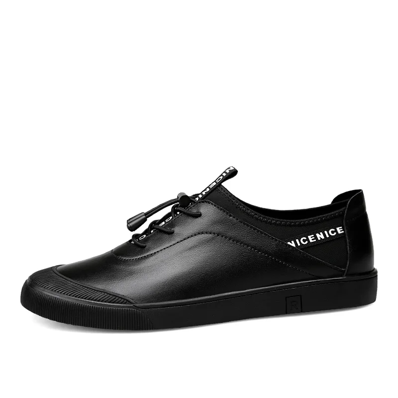 Calçado Homme Outono Calçados Homens De Dos Genuíno Black Couro Masculino Tênis Moda Casuais Chaussure Sapatos Macio Primavera Caminhada Clax BRa6qn