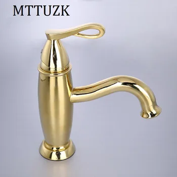 

MTTUZK Free shipping! New designs single handle Gold finish PVD bathroom bidet faucet !Top quality basin mixer tap basin faucet