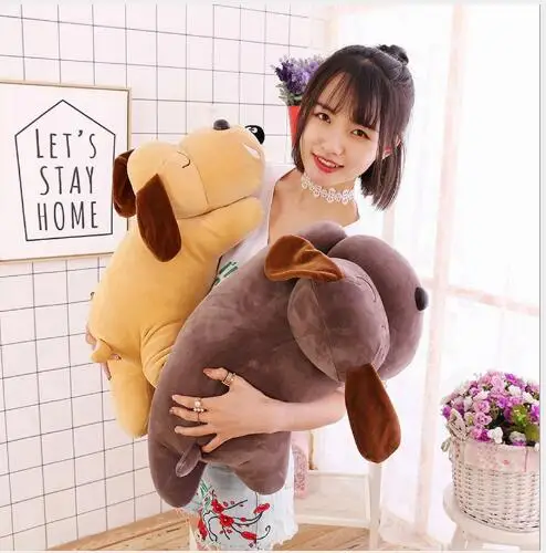 

WYZHY down cotton nose dog pillows plush toy sofa decoration to send friends and children gifts 60CM