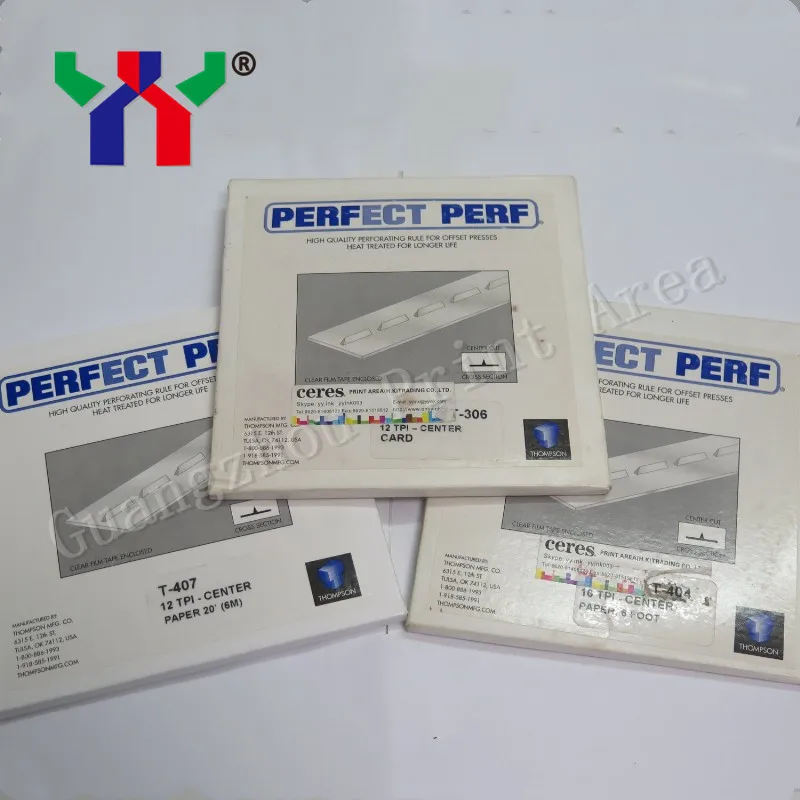 

2 pcs Perfect Perf T-416 Perforating Rules for Offset Presses,30 TPI Center for Paper,20 ft L:6 m/roll