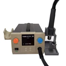 KAWH 861DW Бессвинцовая термостатическая Тепловая пушка паяльная станция Интеллектуальный lcd цифровой дисплей паяльная станция для ремонта телефона