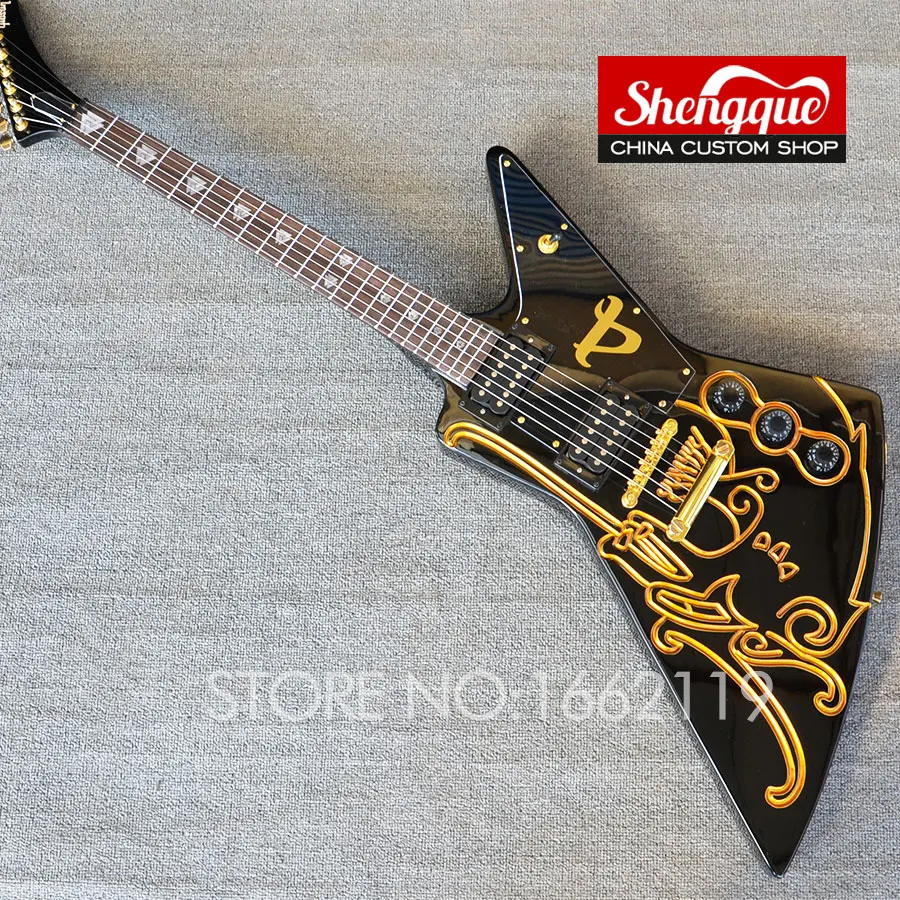 China factory custom james hetfield Electric guitar top quality Golden