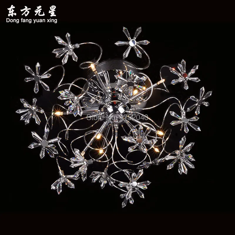 

led crystal chandelier lamp chrome plating light bar creative personality LED art lighting latest model