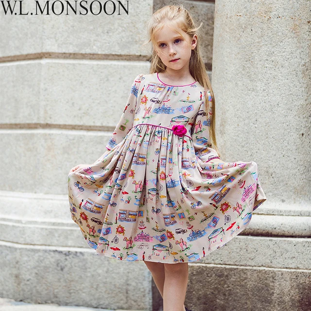 W.L.MONSOON Girls Dresses for Party 2017 Brand Toddler Girls Clothes ...