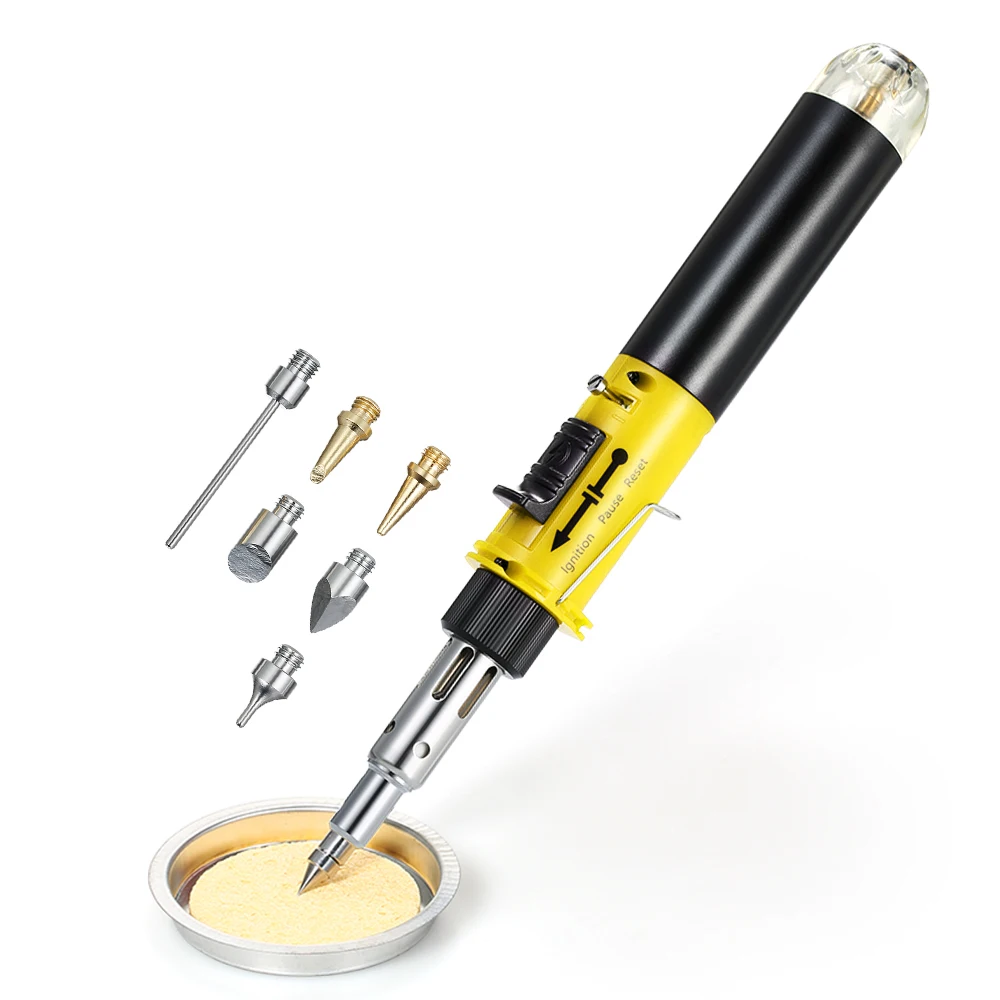 

12 in 1 Gas Soldering Iron Pen Type Electric Soldering Iron Set Dual Function Welding Tool Flame Torch Cordless Solder Iron