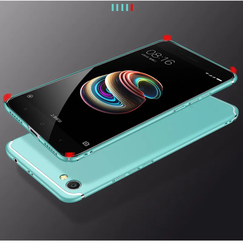 WeeYRN de lujo Xiao mi A1 mi A1/mi 5X Funda de protección completa cubierta de plástico duro caso mate xiao mi rojo mi nota 5A primer