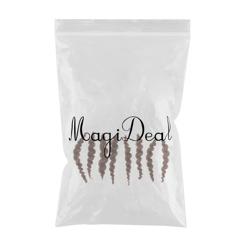 Brown Pure Mohair Long Curly Hair Wig for Reborn Doll Looks Like Real Fine Baby Hair