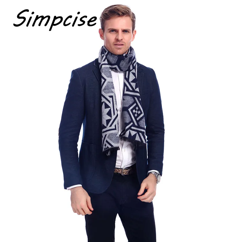 wool scarf mens Men's 2021 new Autumn and winter fashion scarves men  warm wool scarves cashmere scarf A3A18918 mens linen scarf