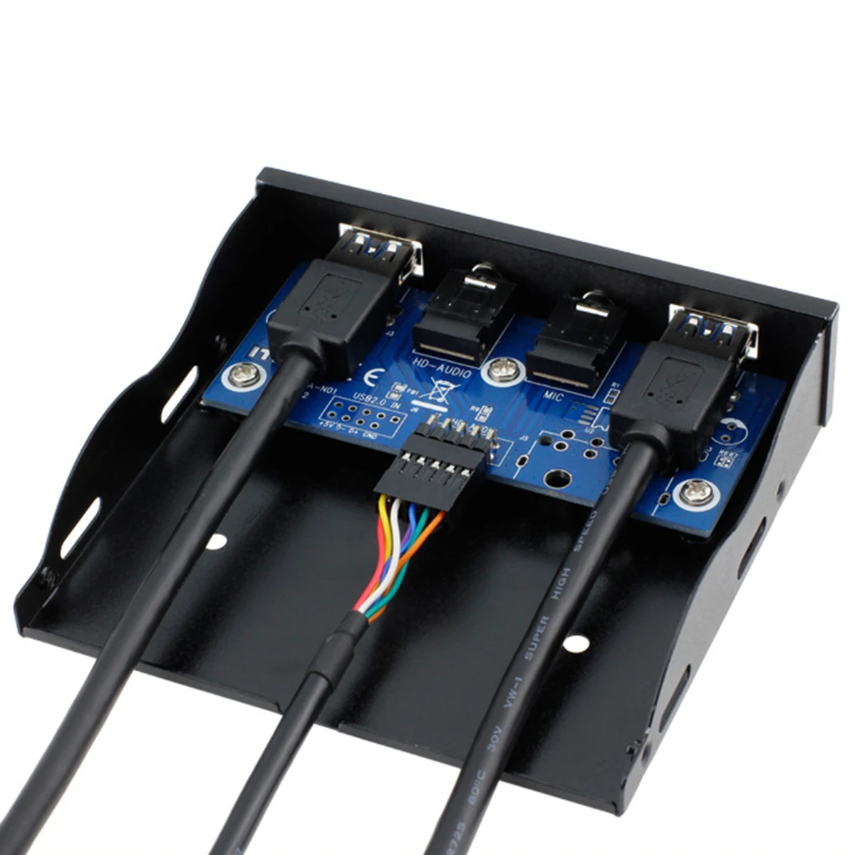  3.5 ''2 USB3.0 UN Hub + HD Audio per 20Pin Intestazione Floppy Front Drive Pannello