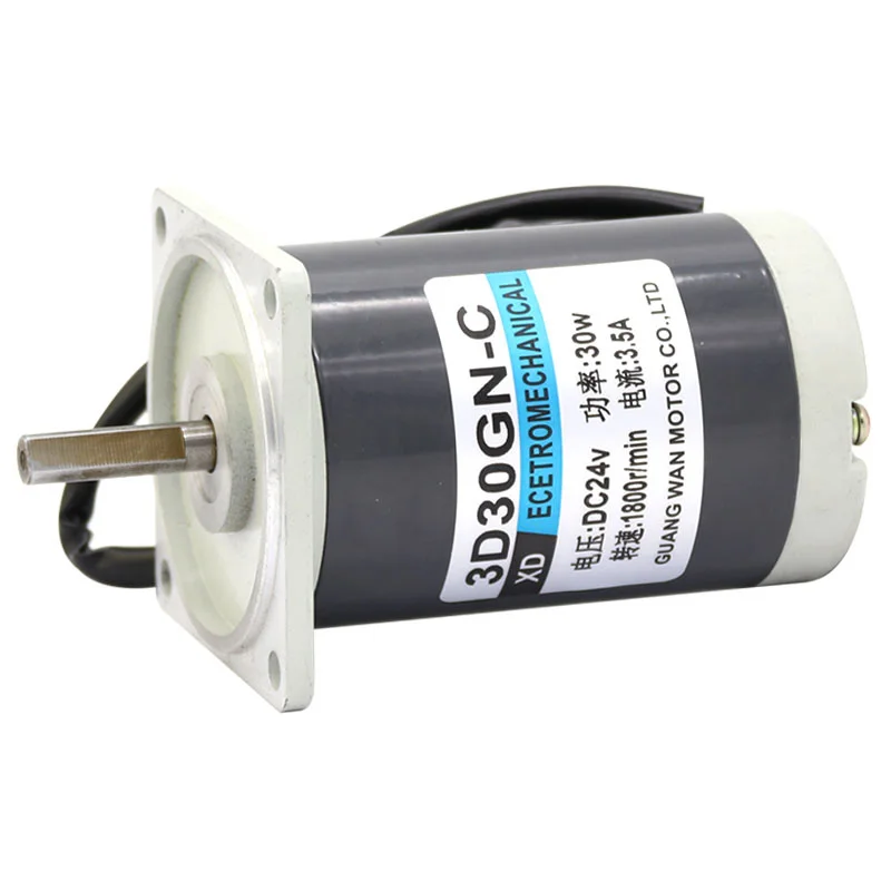 30 Вт постоянный магнит двигатель постоянного тока, 12V 24V Высокая скорость небольшой мотор, с заглушкой по часовой стрелке против часовой стрелки двигателем с регулируемой скоростью, 3D30GN-C небольшой генератор
