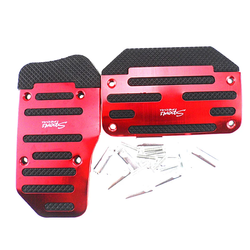 

Universal Silver Blue Black Anti-slip Auto Pedal Set Car Brake Clutch Pedal Accelerator Pedal Car