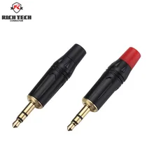 2 шт/1 пара стерео джек 3,5 мм позолоченный штекер+ хороший металлический корпус Аудио Микрофон 3,5 мм разъем