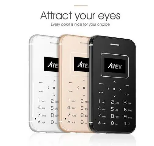 AIEK/AEKU X8 ультра тонкий мобильный телефон для карт мини карманный ученический