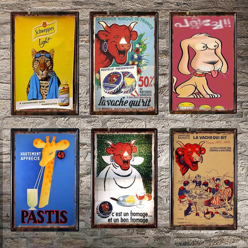 

Giraffe Plaque Vintage Metal Plate Tin Signs Wall Poster Decals Plate Painting Bar Club Pub Home Decor Wall 30*20cm MTP-1052