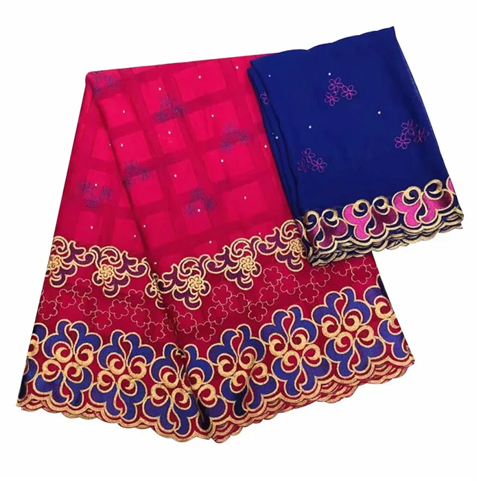 

New fashion lady dress mateiral African cotton lace fabric matching 2y cotton Swiss voile lace cloth for sewing IKCV2(5+2y)