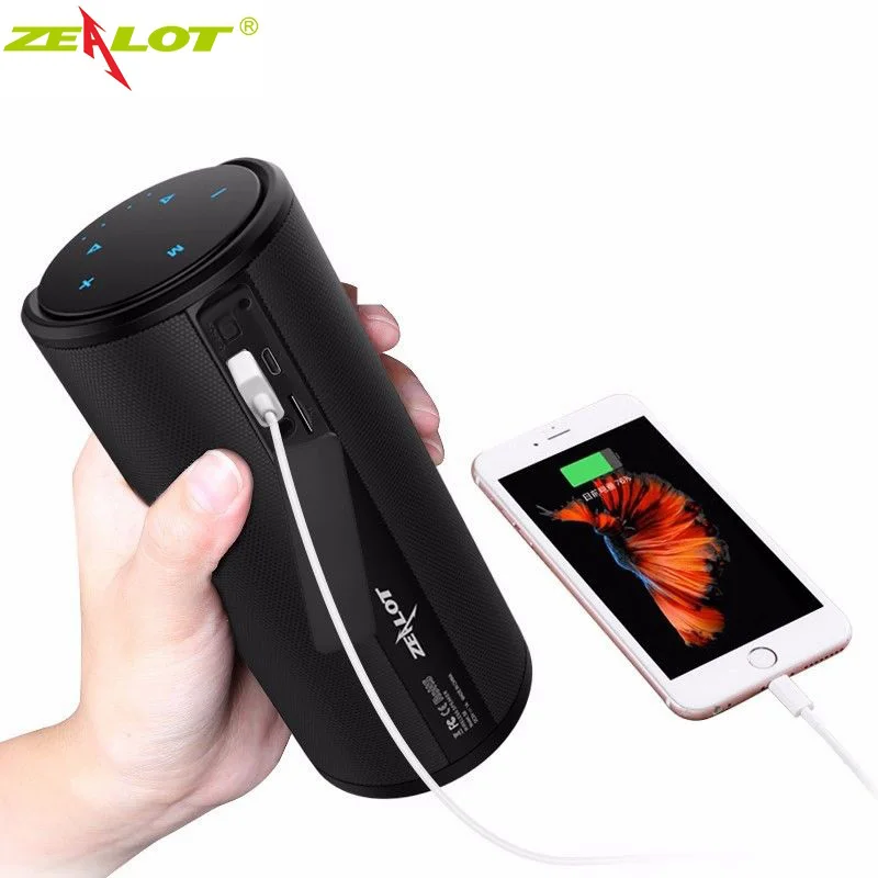 ZEALOT Открытый велосипед беспроводной Bluetooth динамик 4000 мАч Внешний аккумулятор с