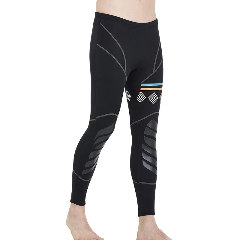 DIVE& SAIL 1,5 мм Неопреновые мужские зимние длинные штаны для дайвинга с высокой талией по щиколотку, теплые штаны для плавания, гребли, парусного спорта, серфинга