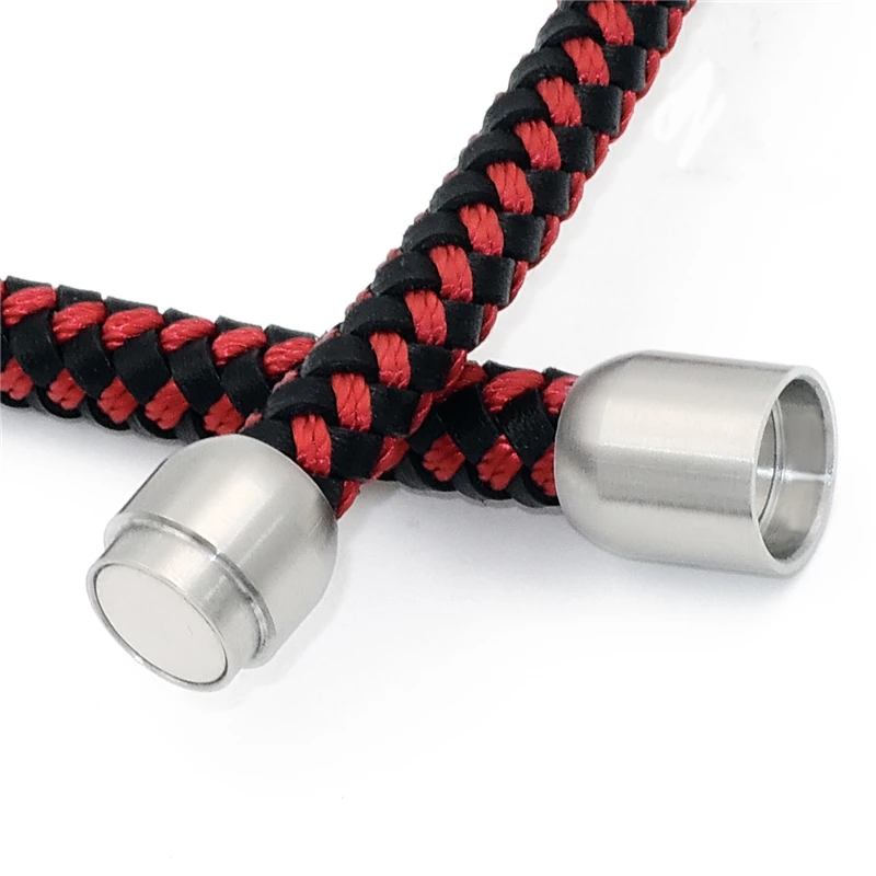 Ожерелье из натуральной кожи и нейлона 8 мм|chain jewelry|cord menlock necklace |