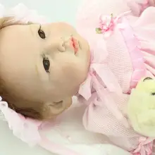 22 дюйма 55 см силиконовые куклы baby-reborn реалистичный Новорожденный ребенок кукла лучшие детские игрушки подарок на день рождения