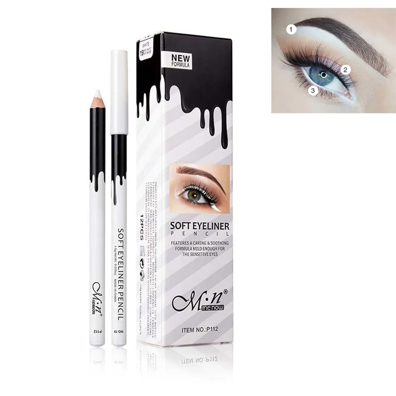 

1PC Menow Brand Eye Contour Liner Cosmetic Perncil for Women Easy to Wear Waterproof White Eyeliner Pencil Cheap Makeup Tool