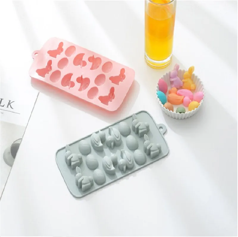 

Rabbit/Duck Shaped Silicone Mold DIY Soap Moulds Handmade Candle Cake Baking Mold Kitchen Tools Fondant Mold 21.3x10.8x1.5cm