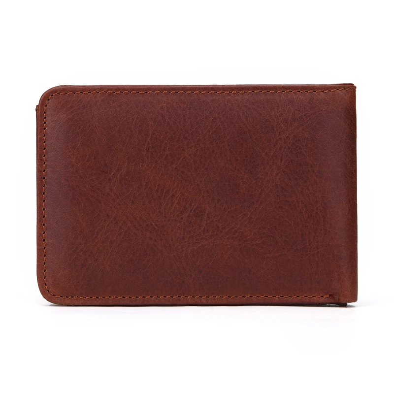 GENODERN Casual Small Wallet for Men Genuine Leather Male Slim Wallets Short Mini Wallet with Card Holder Pocket Purses