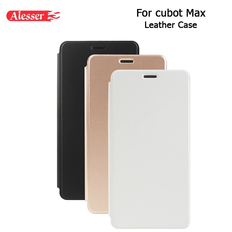 Alesser For Cubot max Leather Case Flip Cover With Silicon Case Original Cellphone Protective Case For Cubot max Phone Accessory