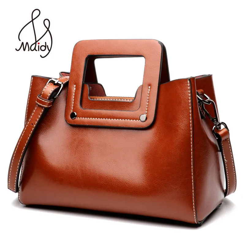 

Women Lady Soft Genuine Cow Leather Handbags Flap Bag Messenger Crossbody Bags Tote Shoulder Handbag Designer High Quality Maidy