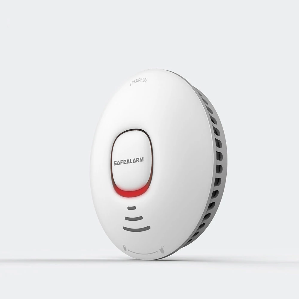 Home security Standalone Smoke Detector Low-consumption Strobe buzzer inside long life battery Fire sensor EN 54-7 ceiling alarm