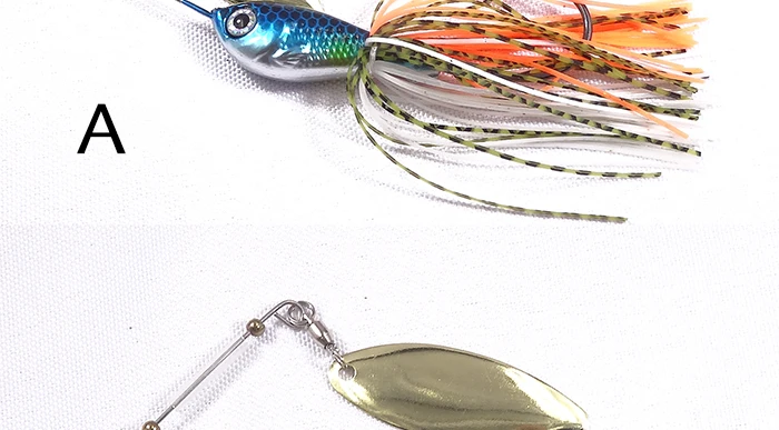 Fishing Lure Spinnerbait Spinners bait spoons 28g Lead head Metal Lures Pesca Artificial Baits Fishing Gear (6)