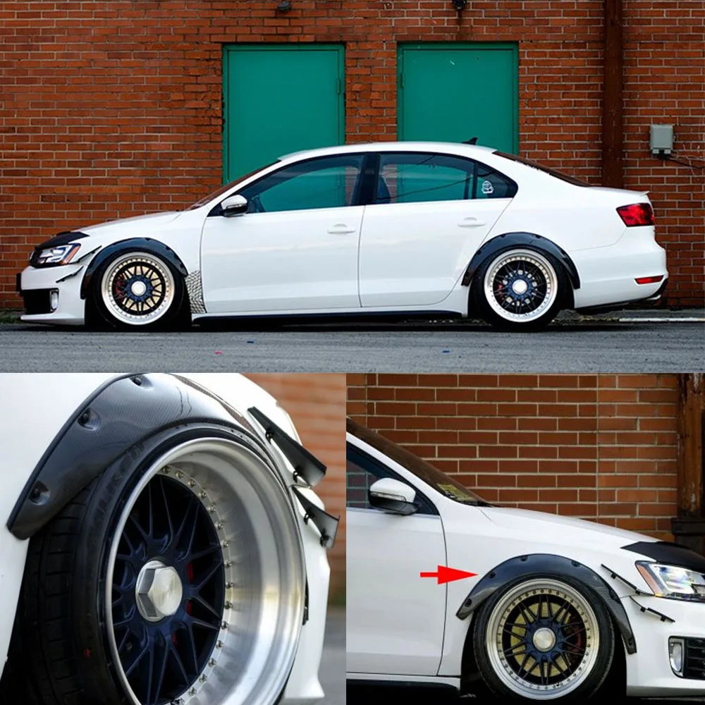 

Universal Car Fender Flares Arch Wheel Eyebrow Protector Mudguards Sticker 4pcs/set