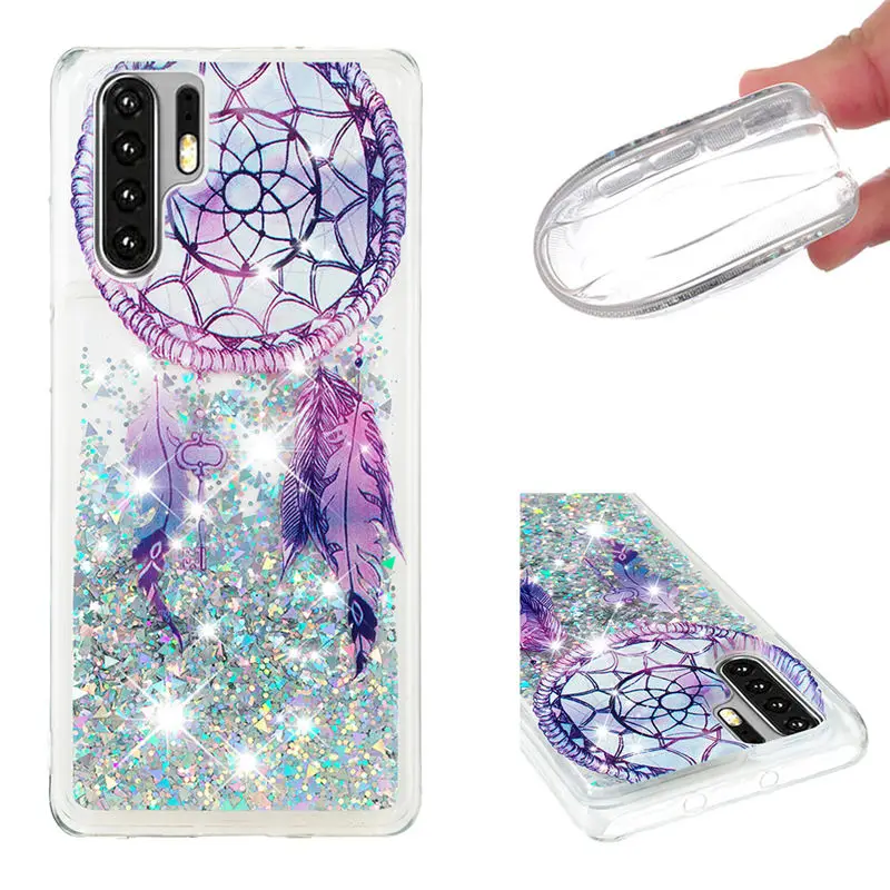 

Howanni Quicksand Case For Huawei P30 Pro Case Silicone 6.47" Dynamic Liquid Glitter Back Cover For Huawei P30 Pro Cover Capa