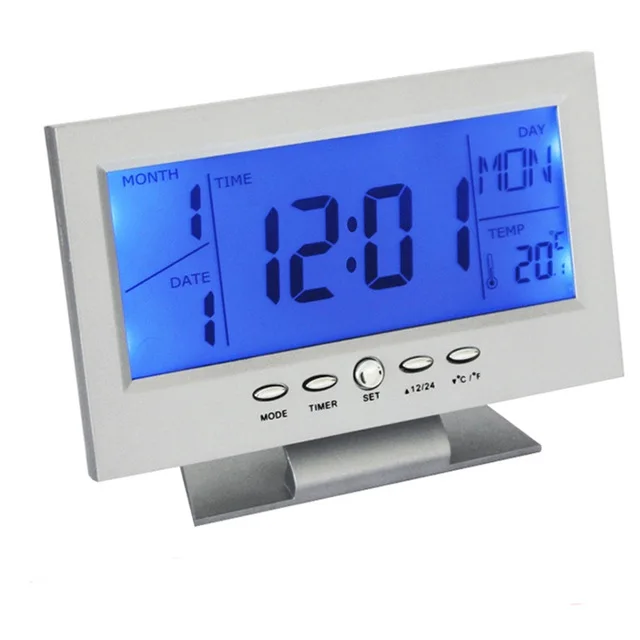 Hot Backlight Lcd Alarm Clock With Temperature Digital Table Clock