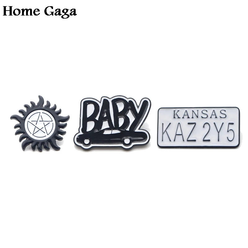 

Homegaga Supernatural SPN Zinc pins para backpack pride clothes metal medal for bag shirt hat badge brooches for men women D1310