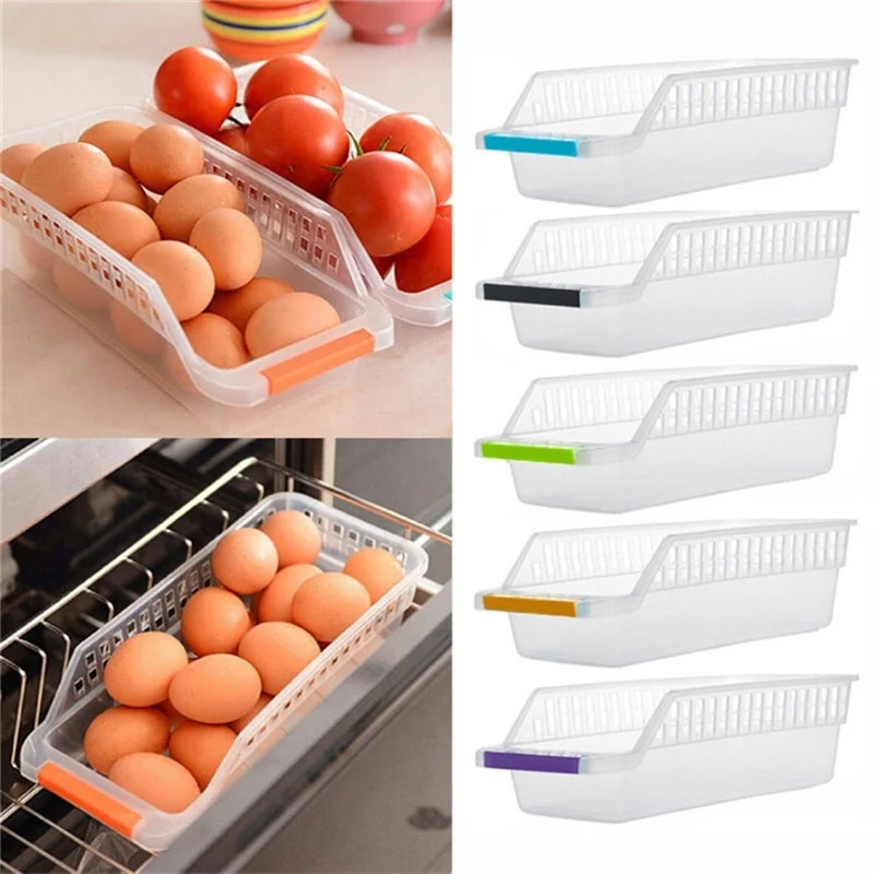 Kitchen Refrigerator Storage Rack Box Vegetable Fruit Organizer Container Basket Creative Drawer Fresh Spacer Sort Tool