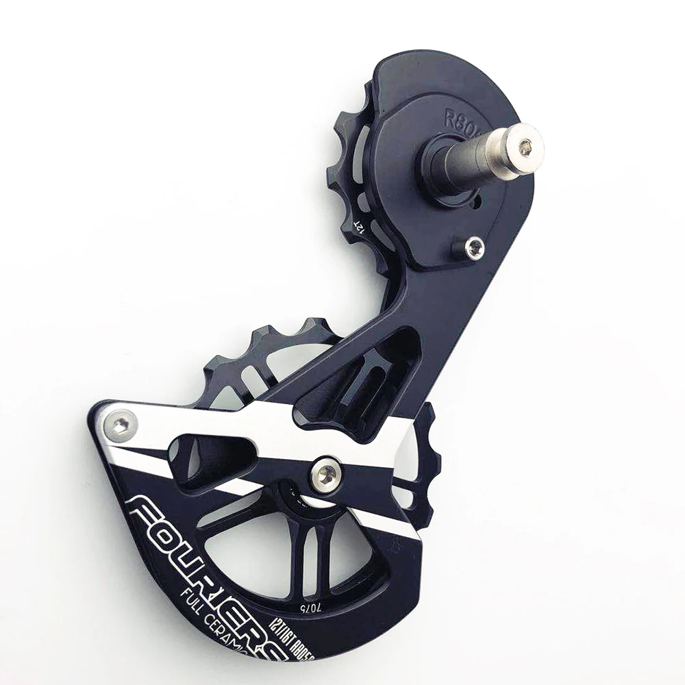 Fouriers Road Bike parte trasera de la jaula de cerámica polea Jockey rueda Drivetrain Oversize 12 T 16 T para RD 8050 bicicleta partes Fouriers Road Bike parte trasera de la jaula de cerámica polea Jockey rueda Drivetrain Oversize 12 T 16 T para RD 8050 bicicleta partes