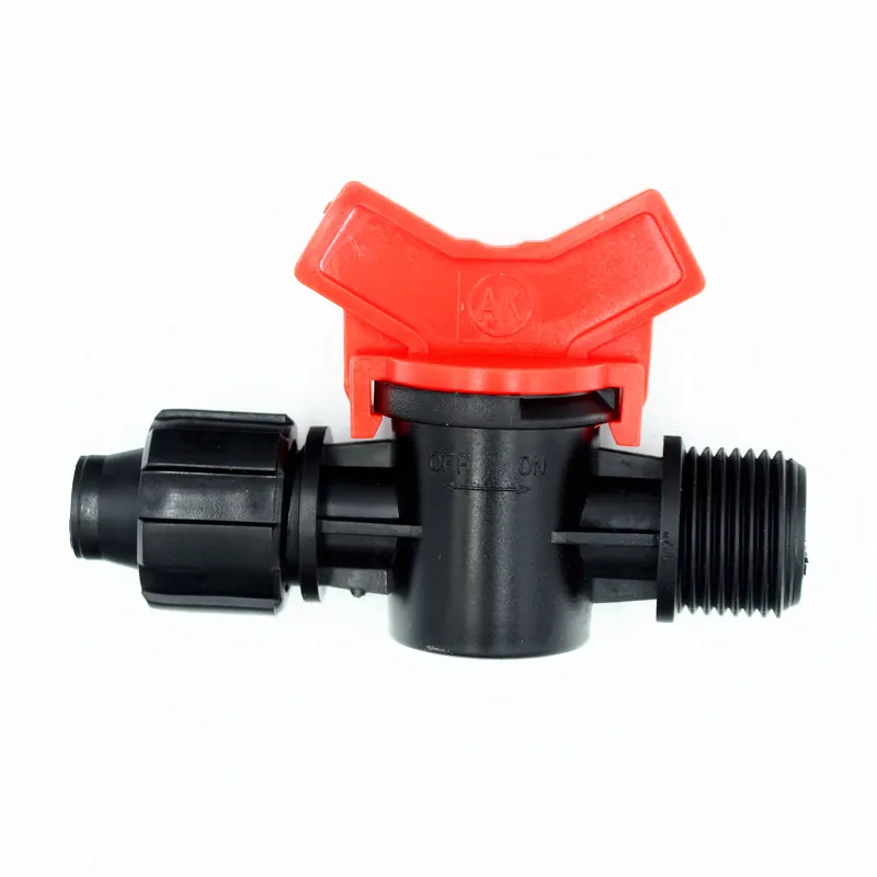 

30pcs Dn17*1/2" Male Thread Valve For Tape Lock Nut Fittings For Driptape Micro Drip Irrigation Sprinkler Accessory Y112
