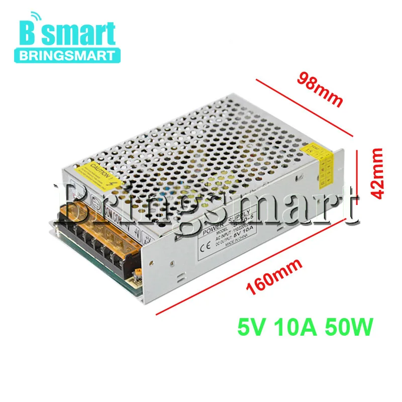 Bringsmart трансформатор DC питания 500 Вт 12 В 40A 5 в 10A адаптер Вход AC 110 220 выход