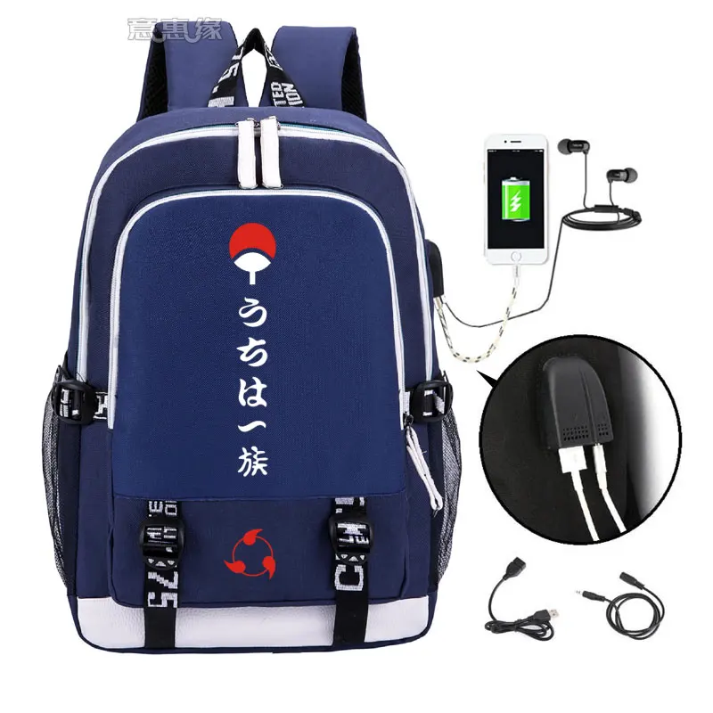 Рюкзак Naruto Uzumaki Модный usb рюкзак для ноутбука школьная сумка девочек и мальчиков
