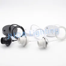 100 мм потолок роза с E27 резьбовой Разъем Держатель лампы кабель провод шнур набор потолочный навес для led подвесной светильник люстры