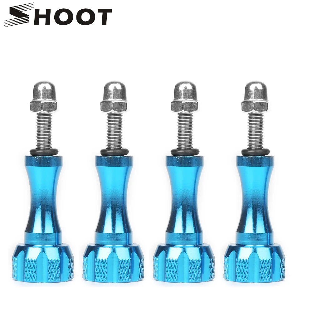 

SHOOT 4Pcs CNC Aluminum Alloy Thumb Screw for GoPro Hero 8 7 6 5 Black 4 Sjcam Xiaomi Yi 4K H9 Action Camera Go Pro Accessories