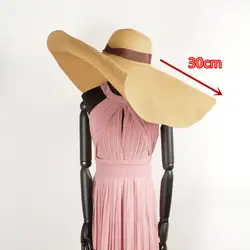 01904-HH7338 30 см полями бумажная соломка ручной работы модель шоу дизайн Защита от Солнца кепки для женщин досуг праздник пляжная шляпа