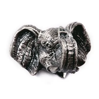 Elephant Head Drawer Pulls Antique Silver Knobs Cabinet Door Kids