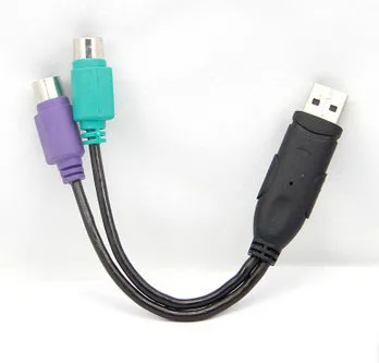USB к PS2 кабель адаптер с чипом для мыши/клавиатуры/сканера Plug and Play 15 см|usb to ps2|usb ps2