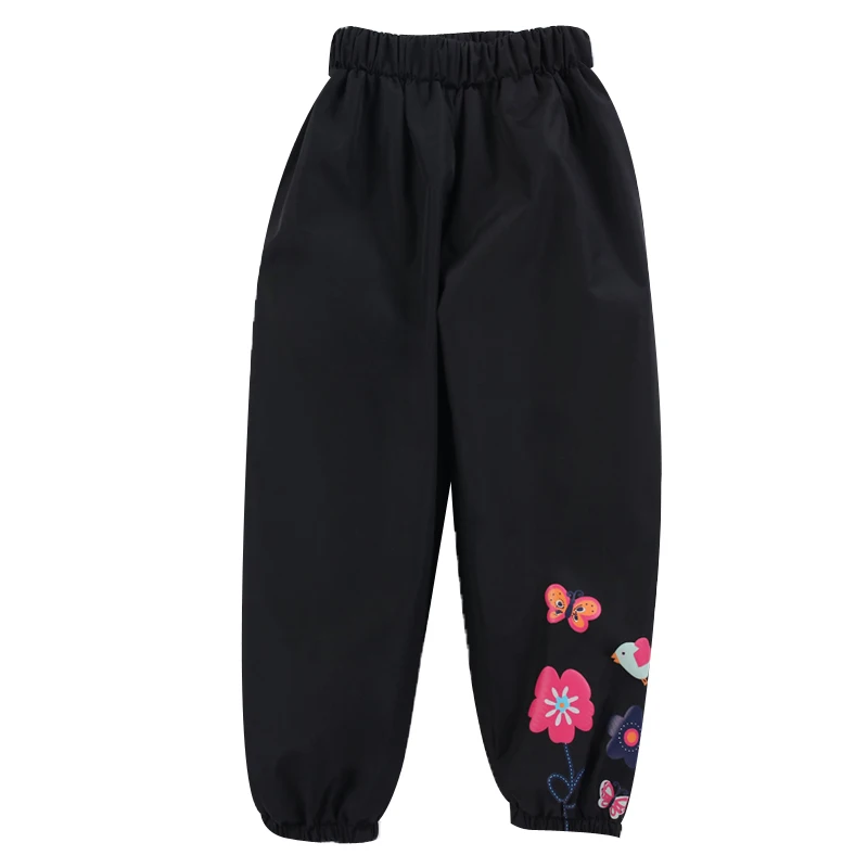 KEAIYOUHUO/ г.; Высококачественная детская одежда; брюки; Одежда для девочек; брюки; леггинсы для девочек; весенние брюки для дождливой погоды; одежда для малышей - Цвет: Черный